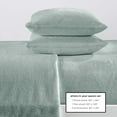 thumbnail image 5 of Micro Fleece Extra Soft Cozy Velvet Plush Sheet Set. Deluxe Bed Sheets with Deep Pockets. Velvet Luxe Collection (Queen, Jade), 5 of 5