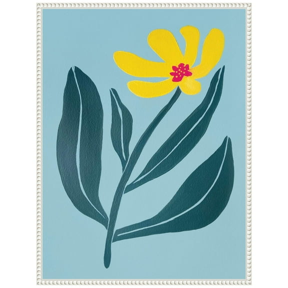 Amanti Art Yellow Flower Framed Canvas Wall Art Print