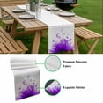 thumbnail image 5 of Modern Purple Table Runner - 90 Inch Long, Kitchen Dining Table Runner Dresser Scarves, Gradient Floral Abstract Bohemian White Farmhouse Decor for Coffee Tables Wedding Party Banquet, 5 of 8