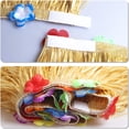 thumbnail image 2 of Hawaiian Party Decorations Set with Grass Table Skirt Hawaiian leis Palm Leaves Hibiscus Flowers Paper Pineapples Umbrellas/Flamingos/Pineapples 3D Fruit Straws Luau Party Supplies, 2 of 7