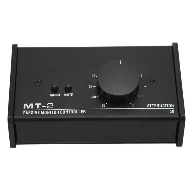 Controlador de monitor pasivo XLR e interfaz de 3,5 mm Perilla de volumen grande Control de silencio Controlador de volumen estéreo pasivo