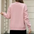 thumbnail image 4 of Fiaer Casual V-Neck Cardigan Sweaters For Women Long Sleeve Button Down Loose Casual Trendy Comfort Knitted Tops Pink3 M, 4 of 8