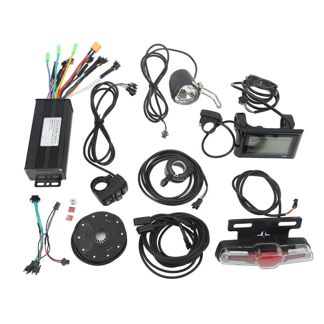 Kit De Conversión De Bicicleta Eléctrica, Kit De Controlador De Bicicleta Eléctrica Gran Disipación De Calor Pantalla De Datos Multifuncional Motor 750W-1000W Para Scooter