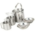 thumbnail image 1 of UPGRATOR Back to School Portable Stainless Steel Picnic Cookware Set for Outdoor Use Silver Lightweight and Durable 1 Set, 1 of 8