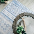 thumbnail image 5 of Balacho Modern Cozy Modern Geometric Faux Wool Area Rug, 5' x 8', Blue, 5 of 8