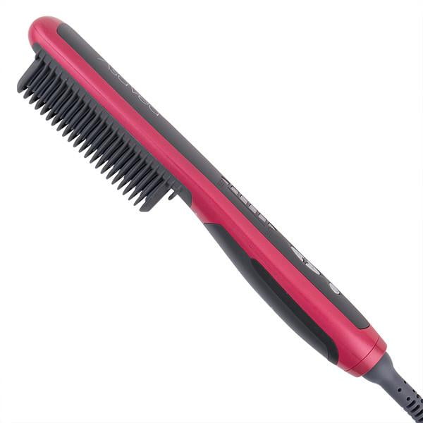AsaVea 2.0 Ceramic Hair Straightening Brush, Red