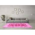 thumbnail image 3 of Ahgly Company Indoor Square Oriental Pink Traditional Area Rugs, 6' Square, 3 of 4