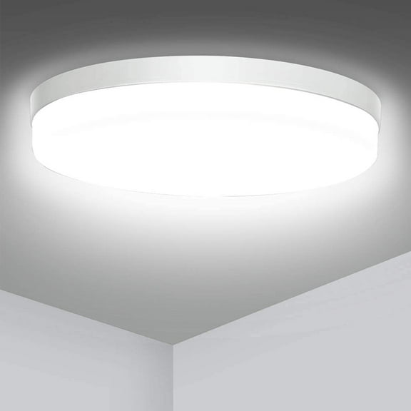 Ouyulong Ceiling Light 9'' LED 6500K Round Non-dimmable Ceiling Light for Bedroom, Kitchen, Living Room
