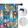 thumbnail image 4 of Blackout Kids Curtains,Basset Hound Dog and Flower Childrens Insulated Curtains Set Of 2,Bedroom Essentials,Toddler Room Decor 52"x84"(132x213cm), 4 of 4
