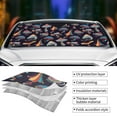 thumbnail image 3 of Yiaed Mushroom Doodle Print Car Windshield Sunshade Front Auto Car Front Window Sun Shade Foldable Sun Visor Shield Cover Auto Accessories for Sedan SUV Truck-Small, 3 of 5