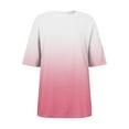 thumbnail image 3 of Women Sports Shirt Short Sleeve Loose with Slits Polyester Casual Daily Workout Wear, 3 of 4
