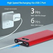 iNova Portable 20000mAh Power Bank, 22.5W Super Fast Charging with LED Display Flashlight, Fast Charger External Battery Pack, Fit for iPhone iPad Samsung(Black)