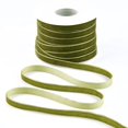 thumbnail image 1 of Cinta DINDOSAL de terciopelo verde musgo de 1 cm x 23 m para envolver regalos, 1 of 9