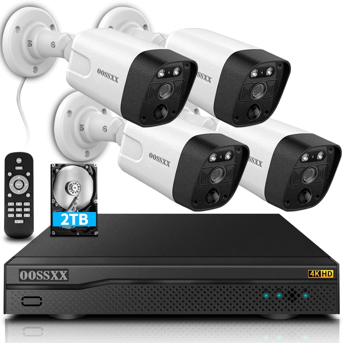 {4K/8.0 Megapixel & 130° Ultra WideAngle} 2Way Audio 2TB PoE Outdoor