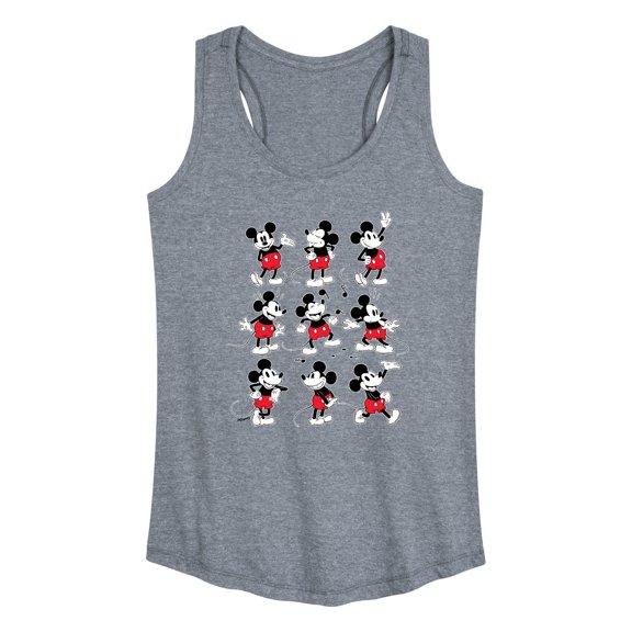Mickey & Friends - Mickey Poses Grid - Women's Racerback Tank Top