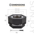 thumbnail image 3 of Sunjoy 28 In Smokeless Fire Pit with Removable Ash Pan, Outdoor Portable Wood Burning Fireplace with PVC Cover and Fire Poker ,Ideal for Camping, Bonfire, and Backyard, Black, 3 of 10