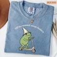 thumbnail image 2 of Mama Frog Shirt Off to Commit Mom Foolery TShirt Funny Frog Scooter Gift For Mom Funny Mama Shirt Pregnancy Announcement Tee, 2 of 6