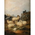 thumbnail image 2 of Alfred Morris 19x24 Gold Ornate Framed and Double Matted Museum Art Print Titled - A Flock of Sheep in the Scottish Highlands (1881), 2 of 4