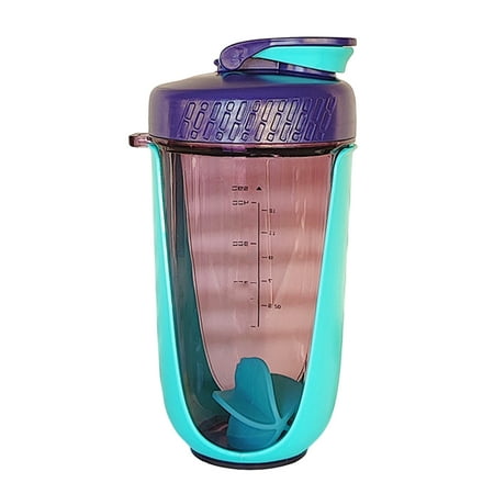 

1 Set 590ml Shaker Bottle Large Capacity Leak-proof Drop-resistant Heat Resistant Protein Mixing Shake Water Bottle Exercise Use