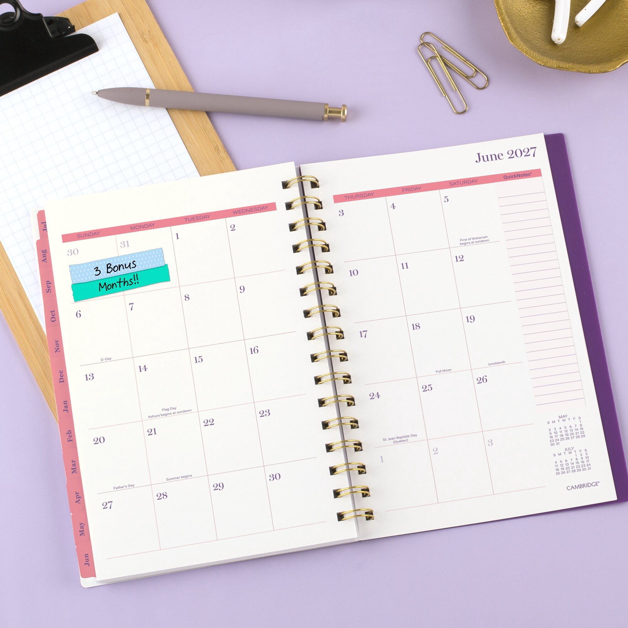 Mead Cambridge Filbert Academic 2026-2027 Weekly Monthly Planner Small 5 12 x 8