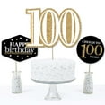 thumbnail image 3 of Big Dot of Happiness Adult 100th Birthday - Gold - Birthday Party Centerpiece Sticks - Table Toppers - Set of 15, 3 of 7