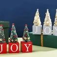thumbnail image 5 of Christmas sale! 3PCS Desktop Mini Christmas Tree - JOY Wooden Candlestick Ornaments Wooden Blocks Xmas Party Supplies Desktop Ornament Christmas Tree Decoration, 5 of 6