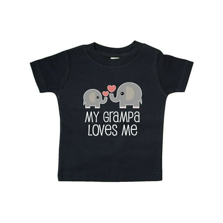 

Inktastic My Grampa Loves Me Grandchild Gift Gift Baby Boy or Baby Girl T-Shirt