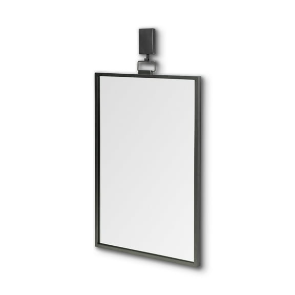 Rectangular Black Metal Frame Wall Mirror