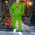 thumbnail image 2 of Christmas Boys Themed Print Hoodie and Jogger Pants Outfit 2 Piece Warm Loungewear for Holiday Toddler and Youth, 2 of 7