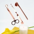 thumbnail image 2 of jifeng 3 in 1 Candle Trimmer Snuffer Candle Accessory Set Dipper Rose gold, 2 of 8