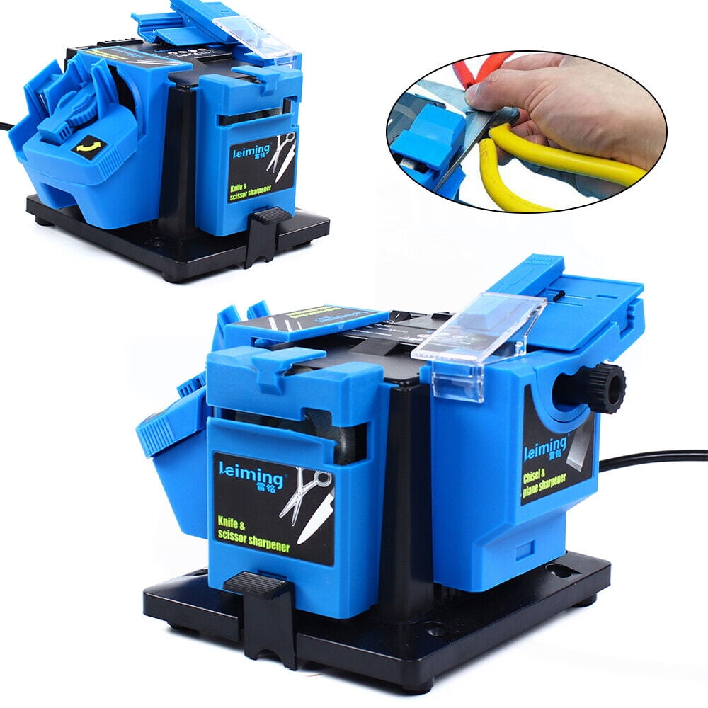 Electric Multitask Sharpener for Knives, Scissors, and Drills – Compact High-Strength Tool for Household Use – 110V, 96W, Adjustable Angles