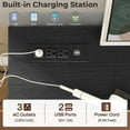 thumbnail image 3 of 6 Drawer Dresser with LED Lights and Charging Station Modern Chest of Drawers Storage Cabinet for Bedroom Living Room,Black, 3 of 10
