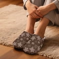 thumbnail image 5 of POLERO House Slippers for Woman Brown Sea Turtle Mandala Print Closed Toe Lightweight Cotton Indoor Slippers Slip on Arch Support Home Shoes, Size 9-10, 5 of 7