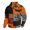 Brown, variant on GrmtClth Mens Casual Halloween Long Sleeve Stand Collar Shirts Patchwork Multi Tone Horror Element Print Soft Stretchy Ribbed Holiday Golf Daily Tops Light Green S