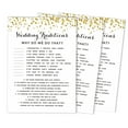 thumbnail image 1 of Inkdotpot Gold ConfettiWhy Do We Do That 50-Pack Bridal Wedding ShowerGameBachelorette Party ActivityGameCards, 1 of 7