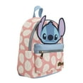 thumbnail image 2 of Disney Stitch Applique Character Head Pink Dress Pattern 10.6" Mini Backpack, 2 of 7