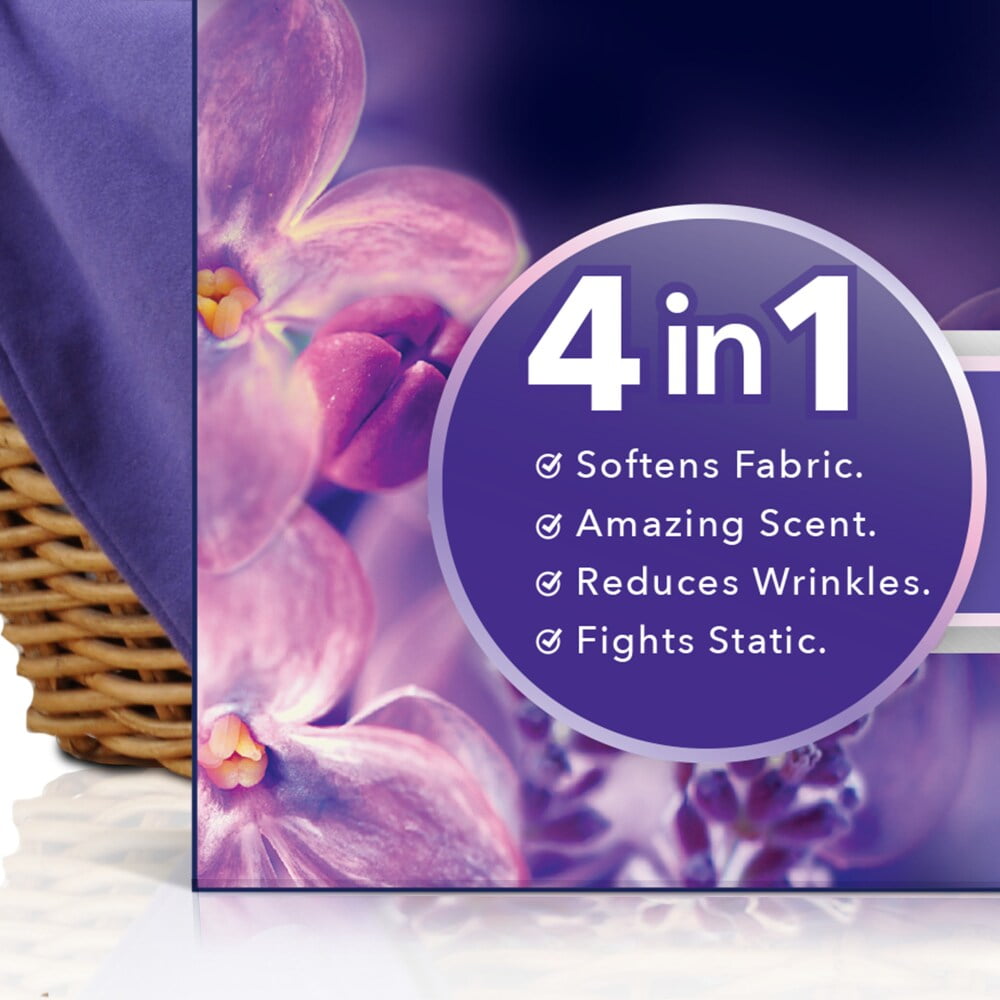 Downy Infusions Lavender & Vanilla Bean Calm Mega Dryer Sheets - 130 ct - Pack of 2