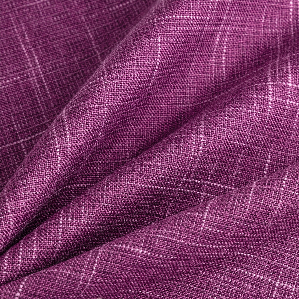 Phantoscope Soft Textured Linen Burlap Series Decorative Throw Pillow, 22" x 22", Purple, 2 Pack
