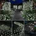 thumbnail image 4 of Solar Net Mesh String Lights, 4.9ft x 4.9ft 96 
LED Outdoor Waterproof LED Lights with Remote for Party Christmas Holiday Garden Decor, Cool White, 4 of 8