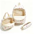 thumbnail image 5 of Bow Backpack Bow Backpack 3Pcs Set for Girls,Aesthetic Daypack Rucksack,Cute Kawaii Backpack Set,Aesthetic Daypack Bow Rucksack (White Pink Bow print), 5 of 5
