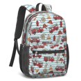thumbnail image 2 of Fireman and Ladder Blue Pattern 17" School Backpacks for Teens,Waterproof Oxford Fabric,S-Shape Padded Straps for School,Travel,Hiking,Camping, 2 of 6