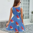 thumbnail image 6 of Fun Rocket Pop Popsicle Pattern Dress Fashion Beach Long Dresses Female Party Printed Sundress, 6 of 7