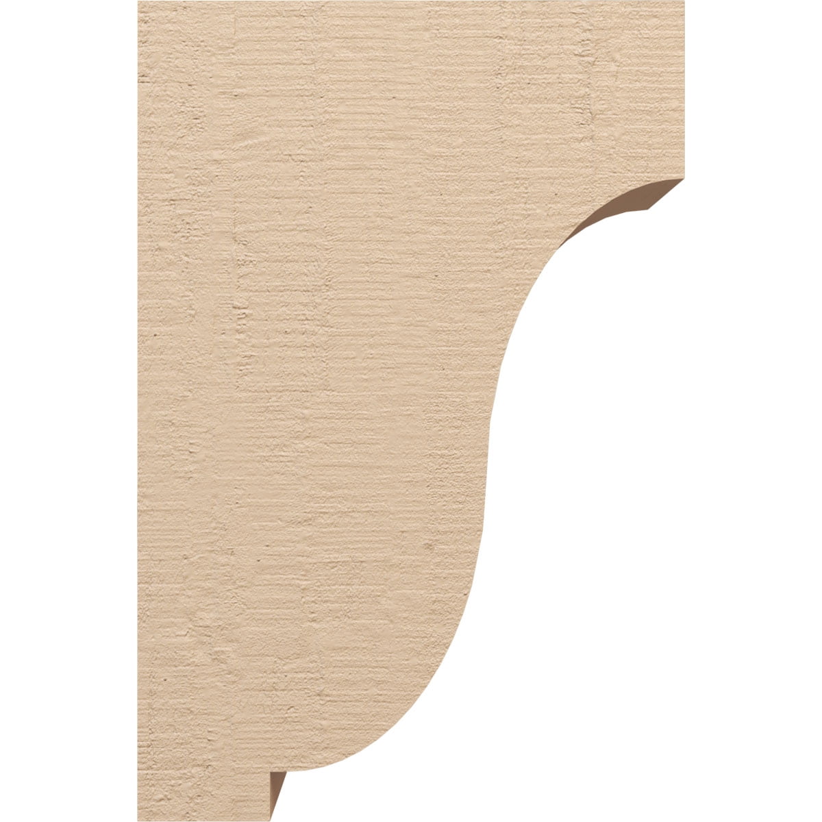 8"W x 16"D x 24"H Classic Van Buren Rough Cedar Woodgrain TimberThane Corbel, Primed Tan