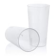 thumbnail image 5 of Restaurant Tumbler, Plastic Beverage Cup, 8Pcs Stackable Drinking Cups, Reusable Shatterproof Drinking Glasses, Break Resistant, Dishwash, 12oz, Clear, 5 of 5