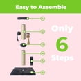 thumbnail image 5 of Best Pet Supplies Catify Climb n’ Scratch Tall Sisal Cat Scratcher Post w/ Toys & Brush, Gray, 5 of 6