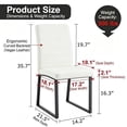 thumbnail image 3 of Ciphrias Dining Chairs Set of 4 Modern Black White PU Leather Padded Iron Legs for Kitchen Room, 3 of 7