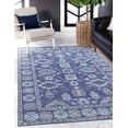 thumbnail image 3 of EORC IE85BL6X6R 6 ft. Overdyed Traditional Round Area Rug, Blue, 3 of 9