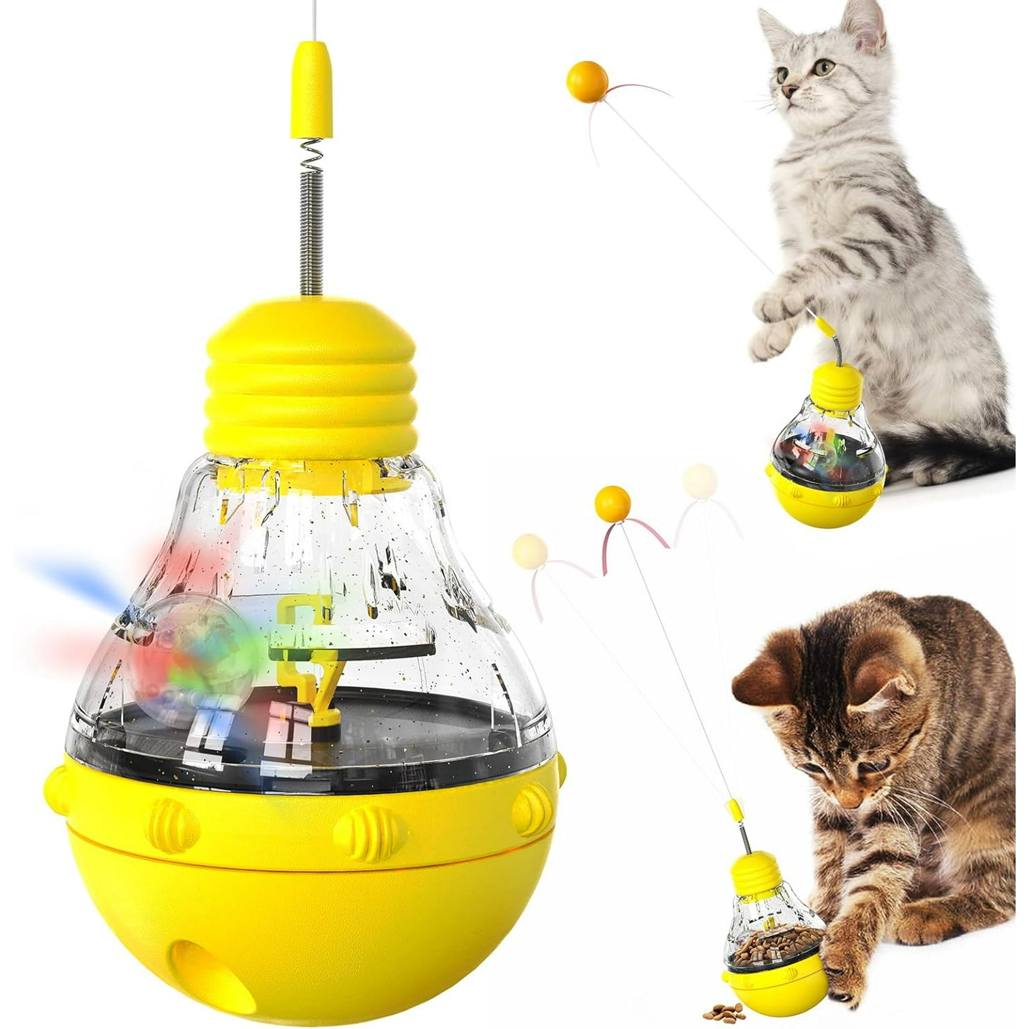 HSHDLDF cat Toys for Indoor Cats Cat Treat Dispenser Toy Cat Treat Toy Tumbler Interactive Ball cat Toys for Bored Indoor Adult Cats Best cat