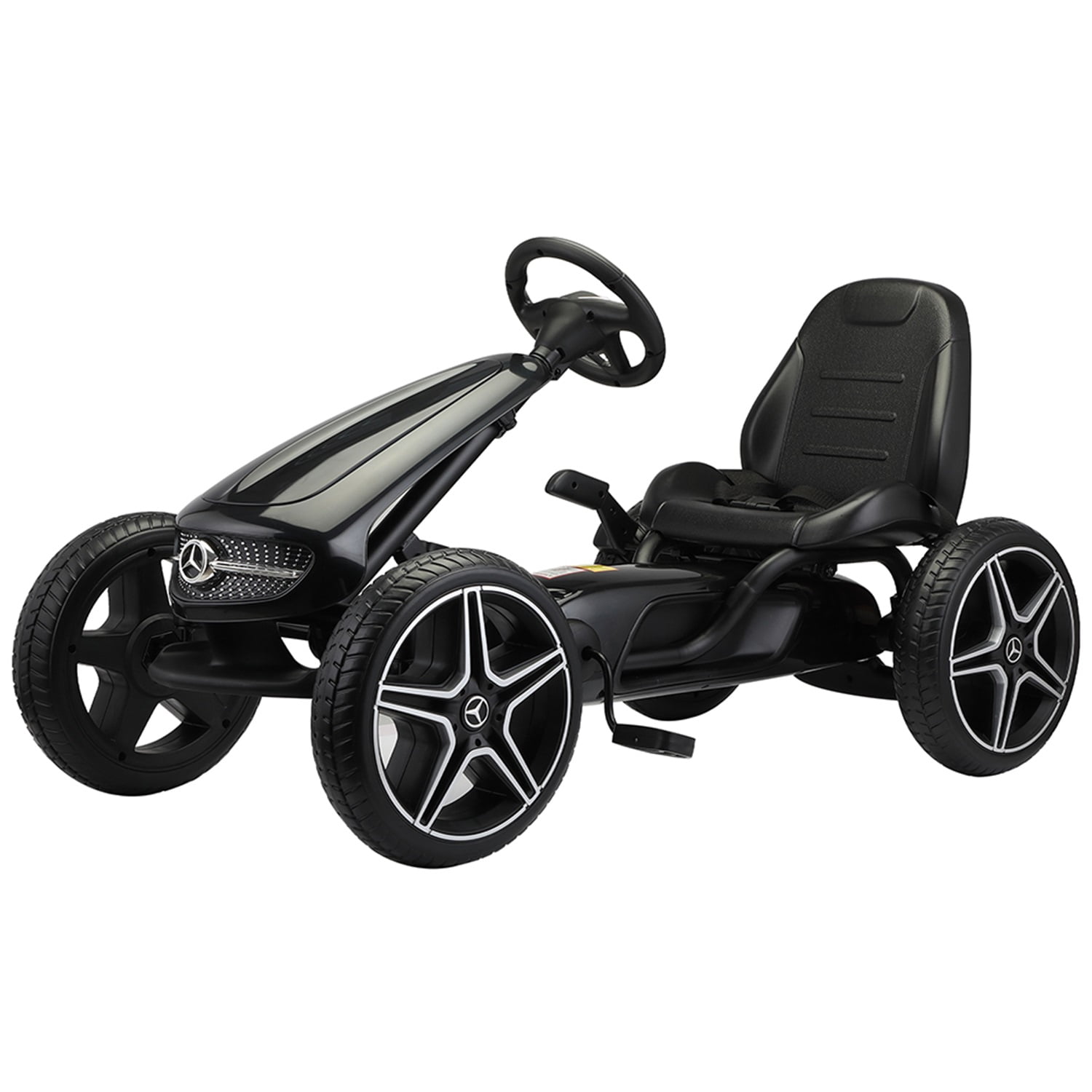 CIPACHO Licensed Mercedes Benz Kids Pedal Go Kart, Pedal Powered Ride on Car Toy, Children's 4 Wheels Riding Car for Boys & Girls Age 3 to 6 Years Old, Black CIPACHO Licensed Mercedes Benz Kids Pedal Go Kart, Pedal Powered Ride on Car Toy, Children's 4 Wheels Riding Car for Boys & Girls Age 3 to 6 Years Old, Black