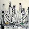 thumbnail image 5 of 35" White Tokyo Daylight Skyline Lumbar Decorative Pillow, 5 of 6